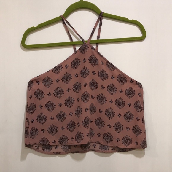 ❌SOLD❌Forever 21 pale pink flowy crop top - Picture 1 of 4